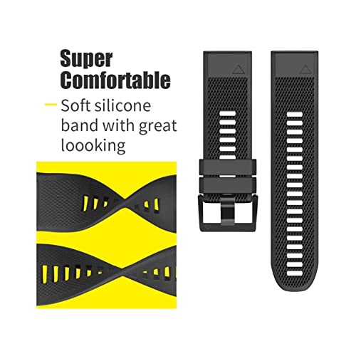 Bracelet silicone Quickfit 26 mm Garmin Fenix 7 &eacute;l&eacute;gance agate premium