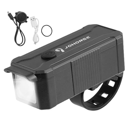 Dreuhuing Luces De Bicicleta Delanteras Y Traseras,Luces De Bicicletas Para Montar De Noche,Faro recargable para bicicletas con bocina, linterna para bicicletas | Faro ajustable para bicicletas, luces