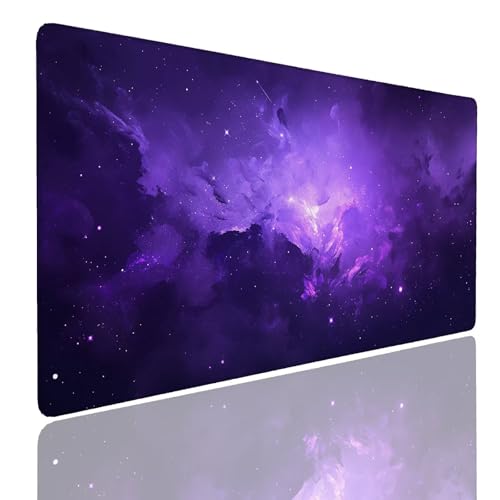 Tapis bureau gaming accessoire deco violet pour setup moderne et épuré
