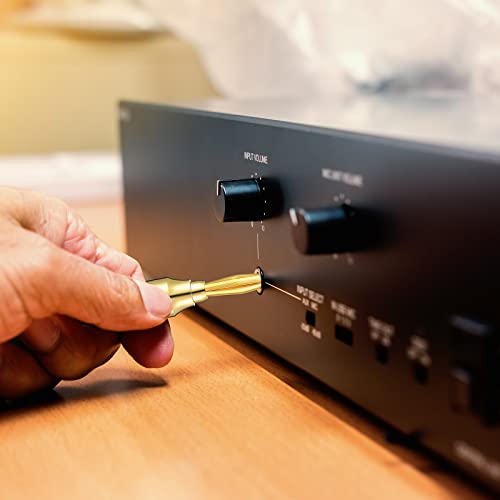 Flutesan 60 Piezas Conectores Banana Dorados para Altavoz miniatura 5