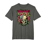 Funny Bullet My Valentine Skull Roses and Red Blood Horror Camiseta