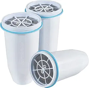 Replacement Water Filter Compatible with All ZeroWater Pitchers and Dispensers, Advanced 6-Stage 0 TDS Filter Removing 99.99% of Lead, Chlorine, Fluoride PFAS/PFOA/PFOS, Heavy Metal, BPA Free (3 pack)