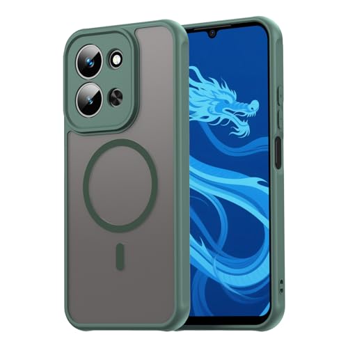 Image of Compatible with REDMI 15C (171mm) Case Cover,Compatible with MagSafe,Anti-Fall,Compatible with Xiaomi Poco C85 4G 25078PC3EE Cell Protective Phone Case Green