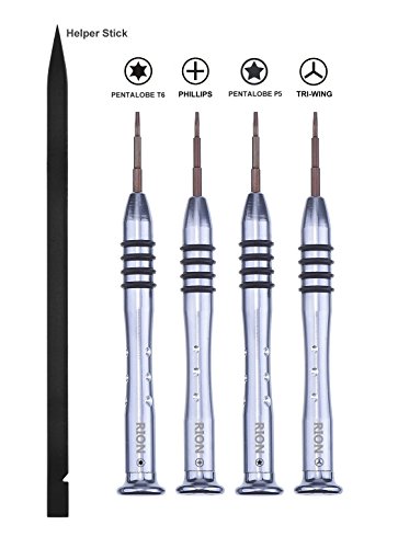 RION Pentalobe 6 Pentalobe 5 Phillips Tri-wing Screwdrivers and helper stick for Apple