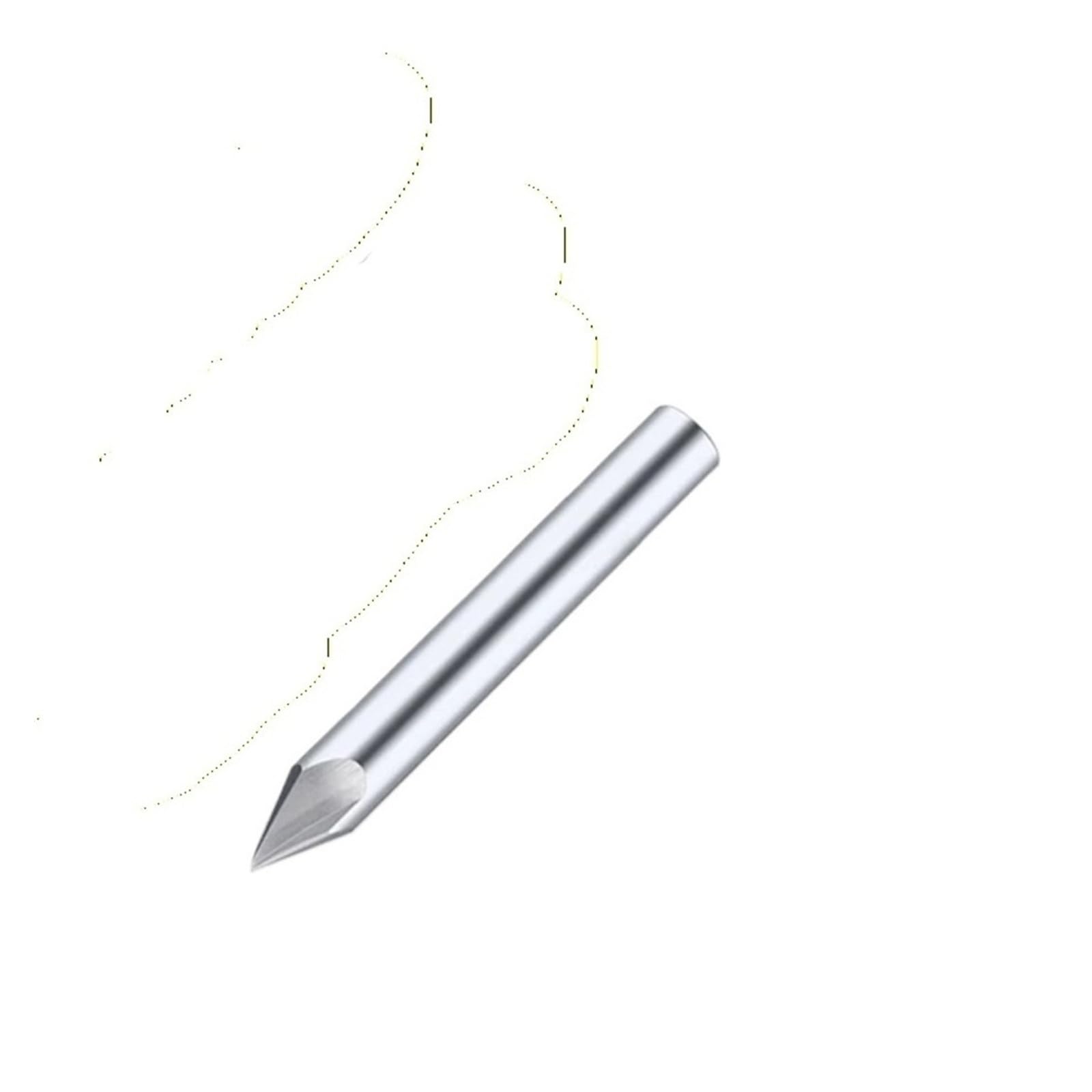 1 szt. Frez do fazowania z węglików spiekanych 60 90 120° stal wolframowa CNC niepowlekany 3 ostrza młyn do fazowania metalowe frezy trzpieniowe(90 degree,D12x75L)