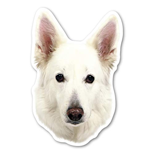 Imán Decorativo German Shepherd Blanco 5.875 x 3.875 pulg miniatura 1