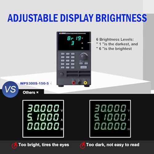 Image of MATRIX Wide Range Programmable DC Power Supply WPS300S-80-6, 80V 6A 150W, Switching Adjustable Bench Power Supply 1mV /0.1mA Resolution,List Output,OCP OVP for Lab, Electronic Repair, School Teaching