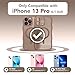 CAPRARO Cute for iPhone 13 Pro Case, Compatible with MagSafe, [Curly Wave Edge] [Full Camera Protection] [14 FT Drop Protection] Magnetic Phone Case for 13 Pro 6.1 Inch, Brown