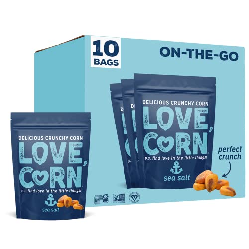 Love Corn Sea Salt | Delicious Crunchy Corn Snack | 1.6Oz X10 Bags | Non-Gmo, Gluten-Free, Plant Based, Low-Sugar… #TOP1