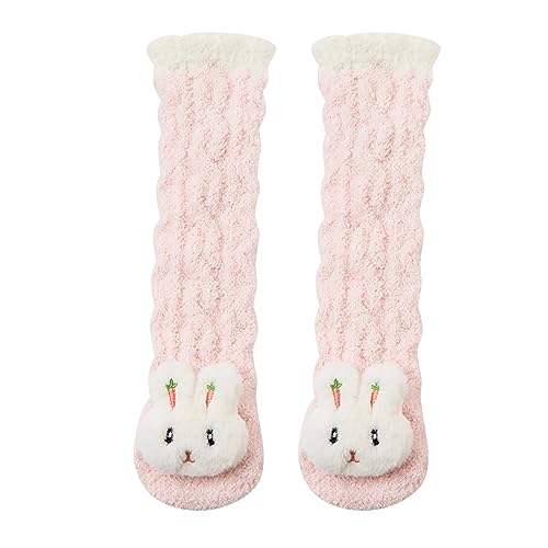 Baby Girls Boys Knee-High Socks Kids Toddler Non Slip Socks Infant 3D Cartoon Floor Socks Warm Stockings Casual Socks