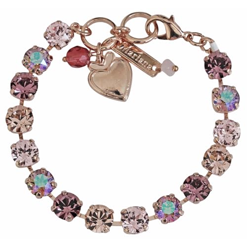 Mariana Rose - Pulsera clásica de cristal de tenis, flamenco rosa morado iridiscente 4252 319rg
