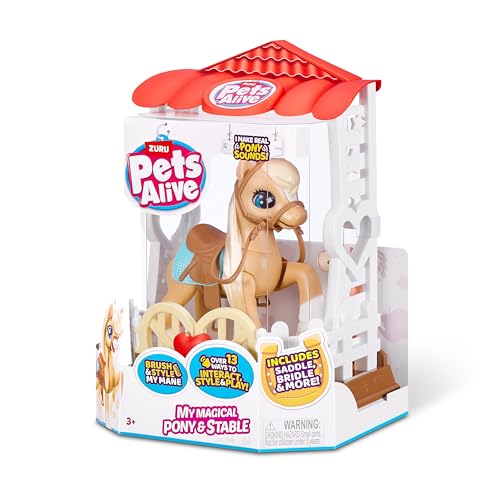Pets Alive My Magical Pony and Stable Battery Powered Interactive Robotic Toy Playset by ZURU