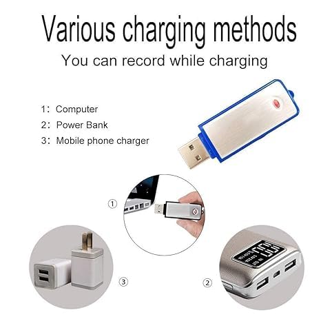 WALLVIEW TECH 360 High Definition HD USB Voice Recorder, Clear Audio Recording Pen Drive 8 GB Memory inbuilt for Home,Office,Meetings (USB 8 GB Voice Recorder) 3