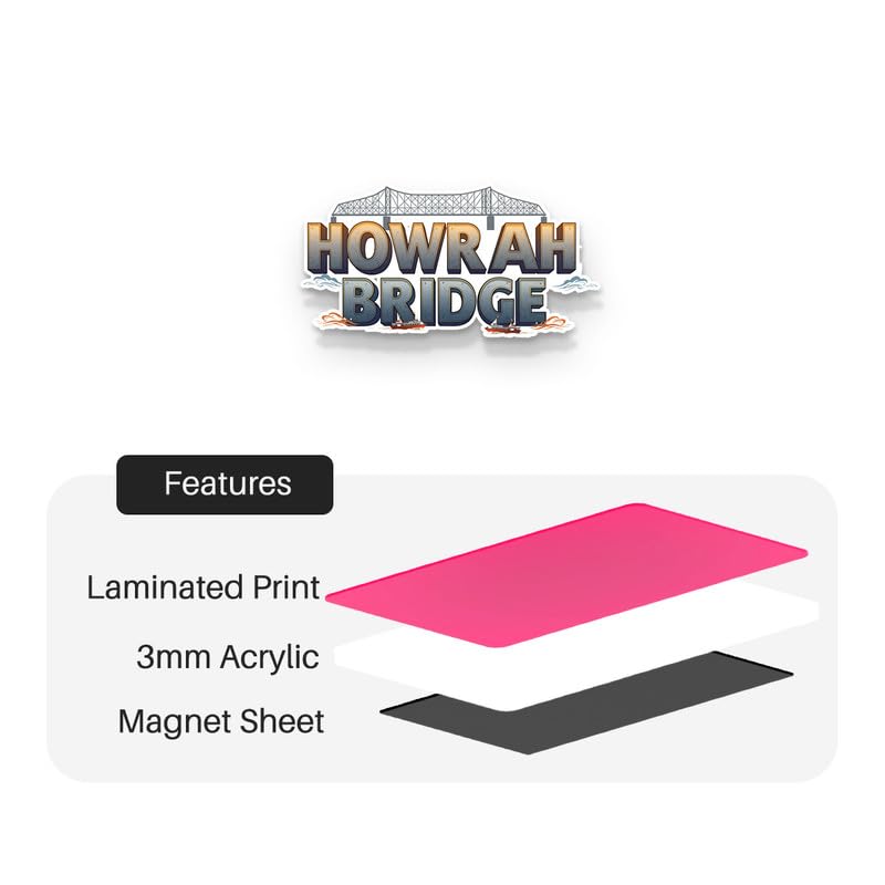 Image of Hawara Bridge Fridge Magnets, Glossy Finish, Stylish Magnet for Fridge, Wardrobe & Metal Surfaces
