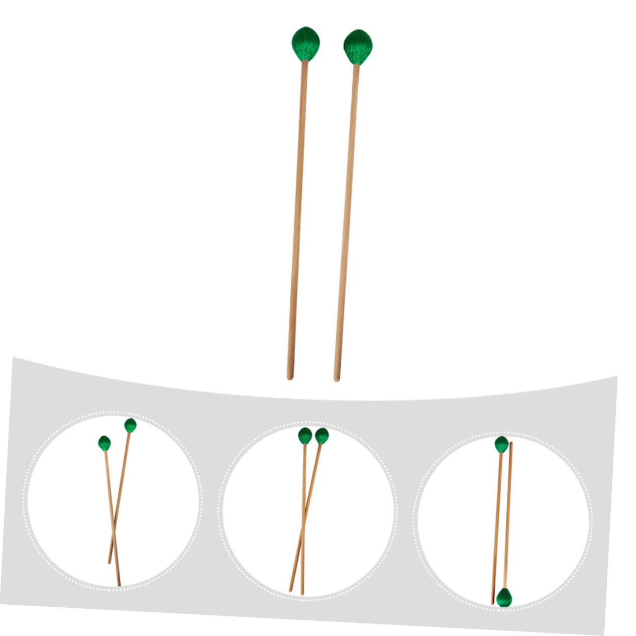 ibasenice 4piezas Baquetas De Marimba Profesionales Palos De Xilófono Prácticos Martillos De Percusión Para Principiantes y Profesionales