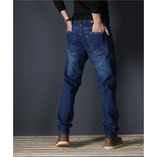 Men's Classic Washed Vintage Outdoor Jeans Relaxed Fit Straight Leg Denim Pants Distressed Casual Retro Jeans4