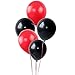 KUMEED 100pcs Black Red Balloons 10