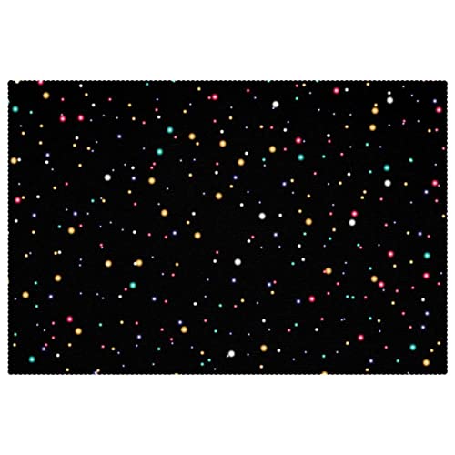 Sets de table antidérapants pour protéger la table, lot de 6 lavables et colorés