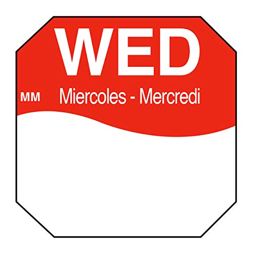 Daymark Safety Systems Day Of The Week 1" Removable Labels, Monday-Sunday, Dispenser Box Included (7,000 Labels) (It111183) #TOP2