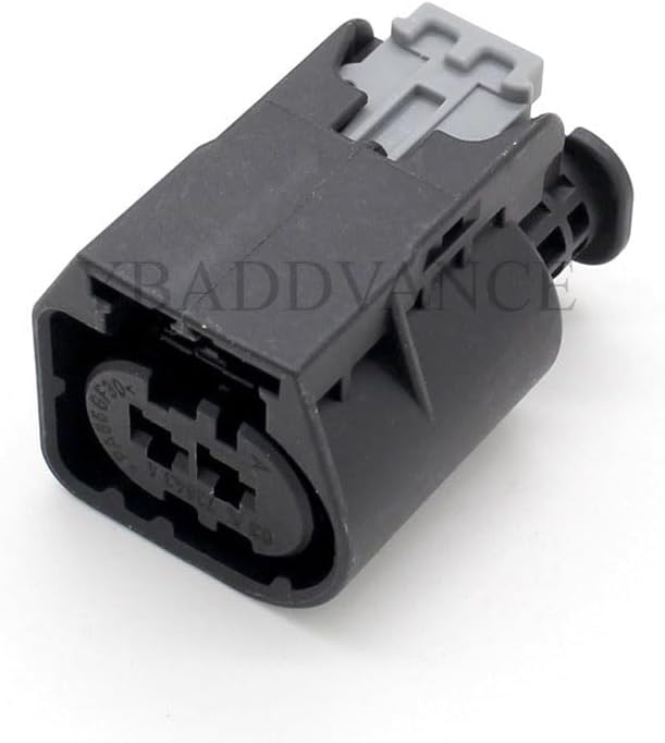 09444024/50390285 2 Way Female Sealed Fuel Injector Connector Compatible for B/MW F/ord - (Color Name: Black)