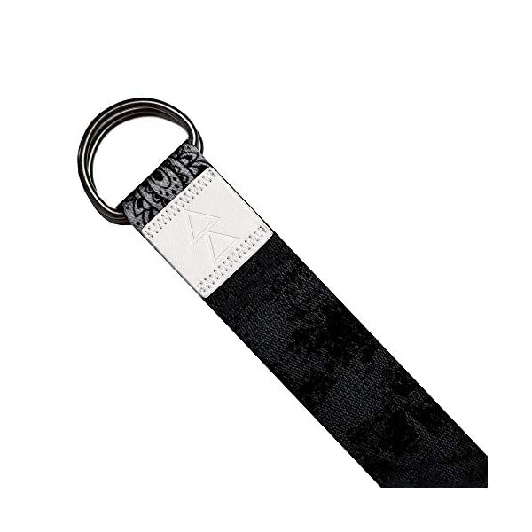 YOGA DESIGN LAB | The Yoga Strap | Luxurious, Extra Long, Super Soft, Eco Printed | Studio Quality, Adjustable | Safely Stretch Further and Hold Longer | 8 ft Long (Mandala Black, 8ft) - Image 4