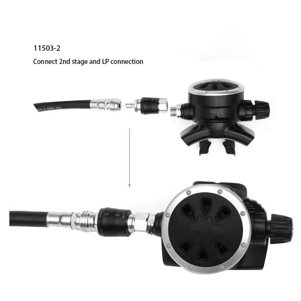 Adapter für Tauchen, Tauchen, Gewindeanschluss 9/16 mit Ein-/Ausschalter, BCD-Ventil, für mittleren Druck, Stil C