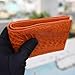 Genuine Crocodile Leg Leather Skin Handmade Alligator Money Clip Men Bifold Wallet (Orange)