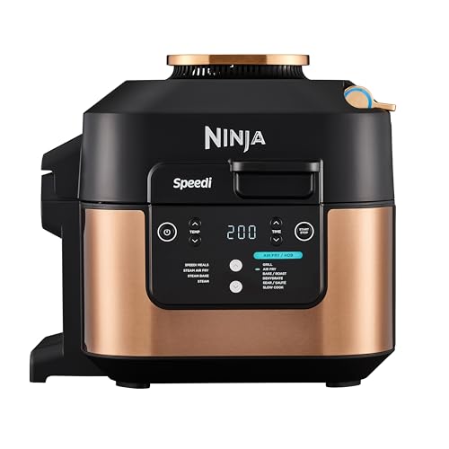 Image of Ninja Speedi 10-in-1 Fast Pressure Cooker, Air Fryer, Air Fryer and Multicooker, 5.7L, Meals for 4 in 15 Minutes, Steam, Grill, Bake, Roast, Stew and More, Black and Copper ON400EUCP