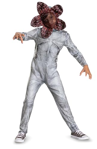 Disguise Demogorgon Costume, Official Kids Stranger Things Costume Jumpsuit with Headpiece, Child Size (10-12)