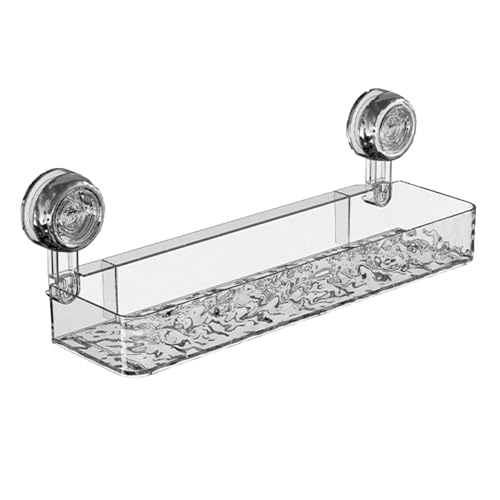Duschablage Saugnapf, Badregal Duschkorb ohne Bohren Max Hold 10 KG, Gletschermuster Bad Duschablage für Shampoo Conditioner Halter, Duschkorb Kunststoff für Badezimmer Küche Organizer (B)