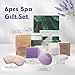 Natural Amor Spa Gift Set for Women – Handmade Lavender Soap, Rose Clay Mask, Candle, Rose Bath Salt & Sleep Mask – Relaxing Self Care Kit, Birthday Gift Box for Her
