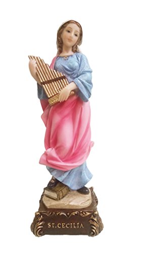 Estatua de Santa Cecilia 8 Pulgadas