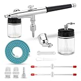 JUNIERS AG-234K Airbrush Pistole Double-Action-Funktion Airbrush-Set Pistole, Düse & Nadel, Komplettset für Profis & Anfänger Ideal für Modellbau, Nailart, Tattoo, Kuchen Dekoration & DIY-Projekte