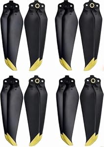 Hengrongshen 8 Pcs Air 2S Propeller/Mavic Air 2 Propeller, Quick Release Air 2S Propelle mit Push-Typ-Schnellverschluss-... Drohne Mavic Air 2 Propeller Zubehör für Drohnenersatz (Gold)