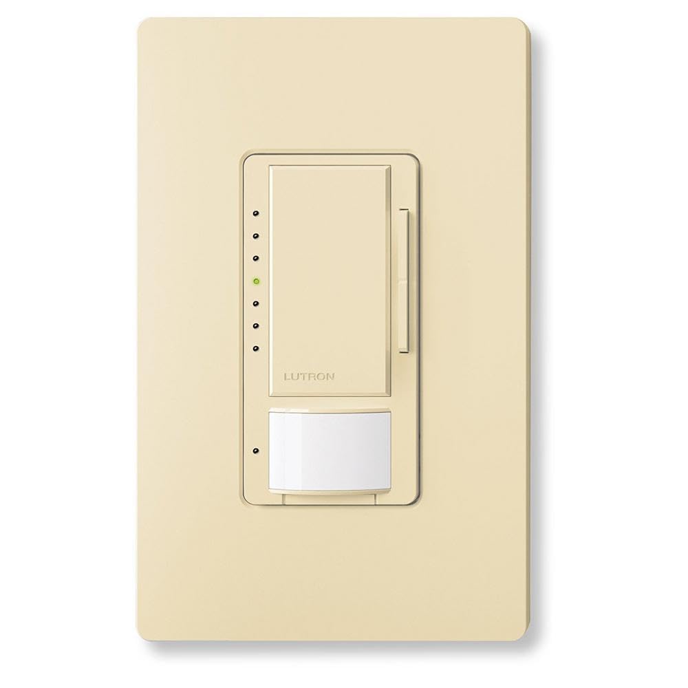 Lutron Maestro - Interruttore dimmer LED + sensore vacanza | monopole/multi-posizione | MSCL-VP153M-IV | avorio