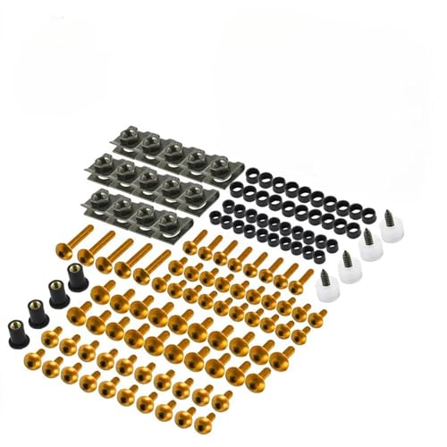 �ԑ̃l�W �I�[�g�o�C �t���t�F�A�����O�{���g�L�b�g �ɓK������z���_ CB650R PCX 125 NC750X ADV 350 X 750 CB500X CB125R CBR600RR CB500F CB1000R ���S�t�F�A�����O�N���b�v�i�b�g(Yel