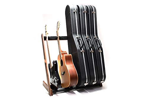 Ruach GR-2 Support de guitare personnalisable 5 positions avec support pour guitares et étuis – Noyer - Les Beatles, Paul McCartney, John Lennon, RIngo Starr, George Harrison Ruach GR-2 Support de guitare personnalisable 5 positions avec support pour guitares et étuis – Noyer – Image 5
