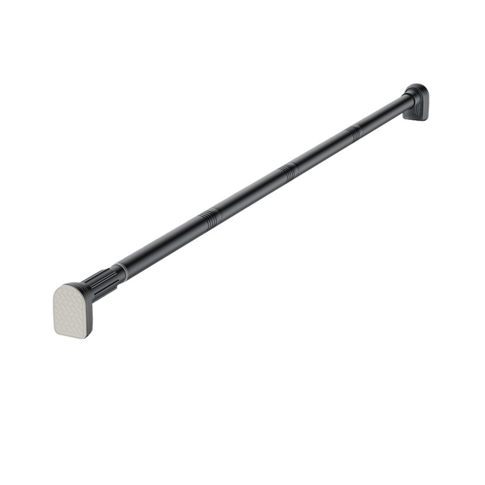 Extendable Clothes Rail Adjustable Stainless Steel Shower Curtain Rod Clothes Drying Rack Telescopic Pole for Laundry Room Bathroom(Black150-165CM)