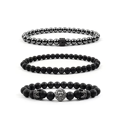 Jerbas Fashion Men Bracelet Sets Trendy Handmade Classic Strand Stone Beaded Bracelet For Men Jewelry Gift #TOP2