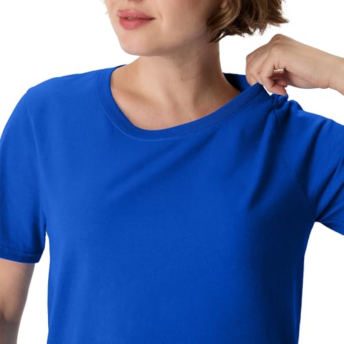 Image of Hanes Women's Perfect-T Crewneck T-Shirt, Lightweight Cotton Short Sleeve Tee for Women