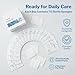 McKesson High Absorbency Split Gauze Sponges 2x2 Inch (1400 Sponges, 20 Box Bulk) - 6-Ply Sterile Tracheostomy & Tube Dressings – Pre-Cut Slit for Drainage & Catheters – 2 per Pack