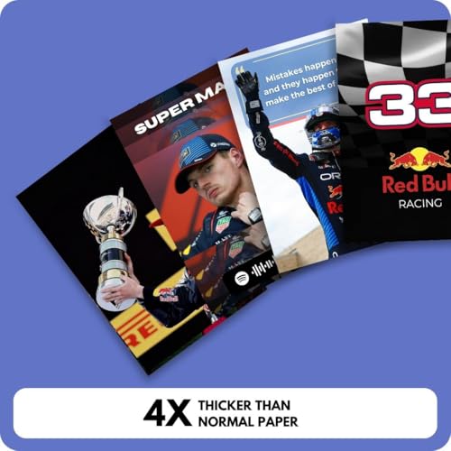 Image of auraposter Paper Max Verstappen Poster (Set Of 40),Formula One Max Verstappen Mini Posters (15 X10 Cm),Red Bull F1 Poster Posters For Wall, Bedroom, Living Room,Formula 1 Posters,Glue Dots Included