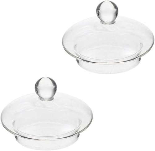 Paquete de 2 tapas de repuesto para teteras de cristal, accesorios transparentes para teteras con cubierta de colador para teteras de cocina del