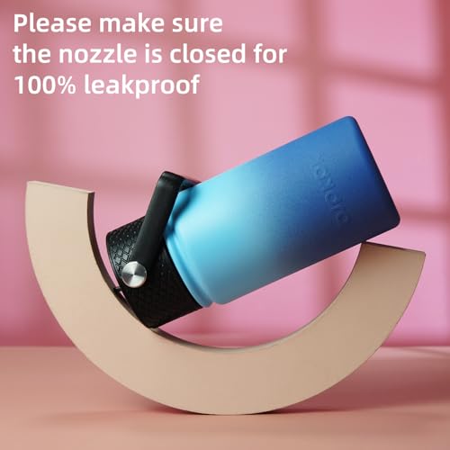 Image of BJPKPK Insulated Water Bottle, 15oz Stainless Steel with Straw Lid