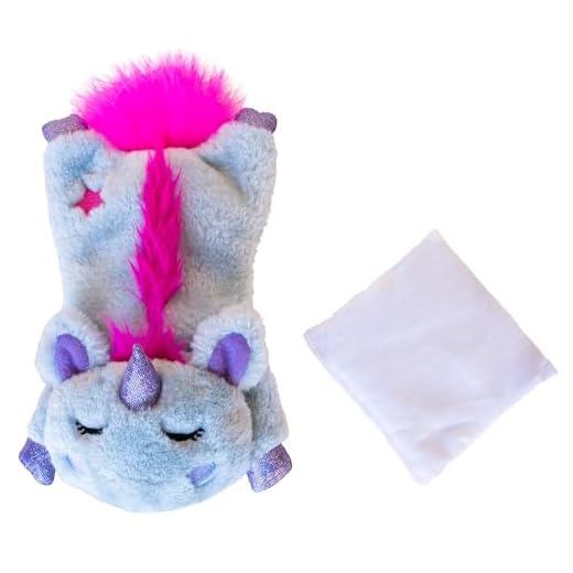 Catstages Cuddle Pal Unicorn Soothing Plush Purple Cat Toy, 8.5" x 5.5"
