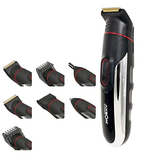 Tondeuse à barbe, kit coupe cheveux professionnel pour barbe avec titane, barbe électrique, tondeuse à barbe. Rasoir Corporal pour homme avec accessoires interchangeables Cover