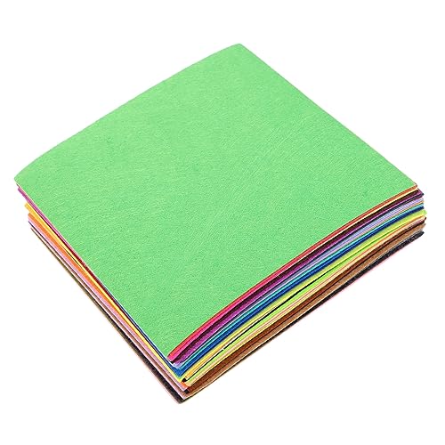BEBEMOKO 40 hojas coloridas de tela no tejida para manualidades, costura y patchwork, materiales de fieltro versátiles para proyectos creativos