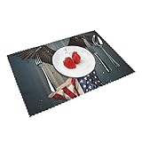 Isolamento resistente al grasso di alta qualità: bandiera americana USA Eagle Art Realizzato in poliestere e misura 30 x 45 cm, il nostro tappetino per piatti ha un'eccellente resistenza al grasso e al calore. Protegge efficacemente il tavolo dalla temperatura e dalle macchie degli alimenti.