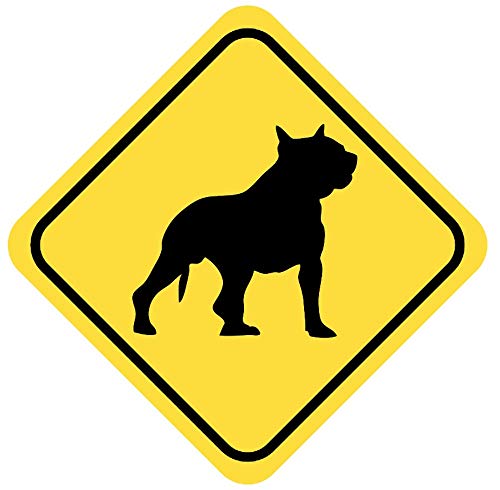 Samunshi® American Pit Bull Terrier Warnschild Warndreieck Aufkleber Achtung Vorsicht Hund - 10x10cm mehrfarbig