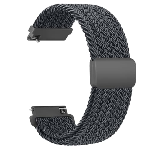 Image of Tobfit Soft Magnet Nylon Watch Strap Compatible for Samsung Galaxy Watch 4 /4 Classic (Watch Not Included), 20mm Smartwatch Nylon Single Loop Woven Band Straps for Men & Women